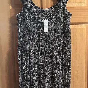 LOFT Black and White Mini Dress